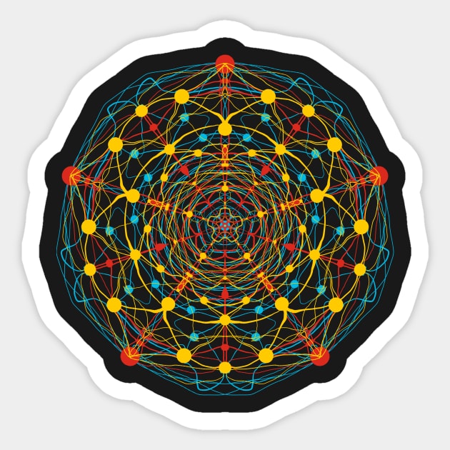 neural mandala 2 Sticker by kharmazero